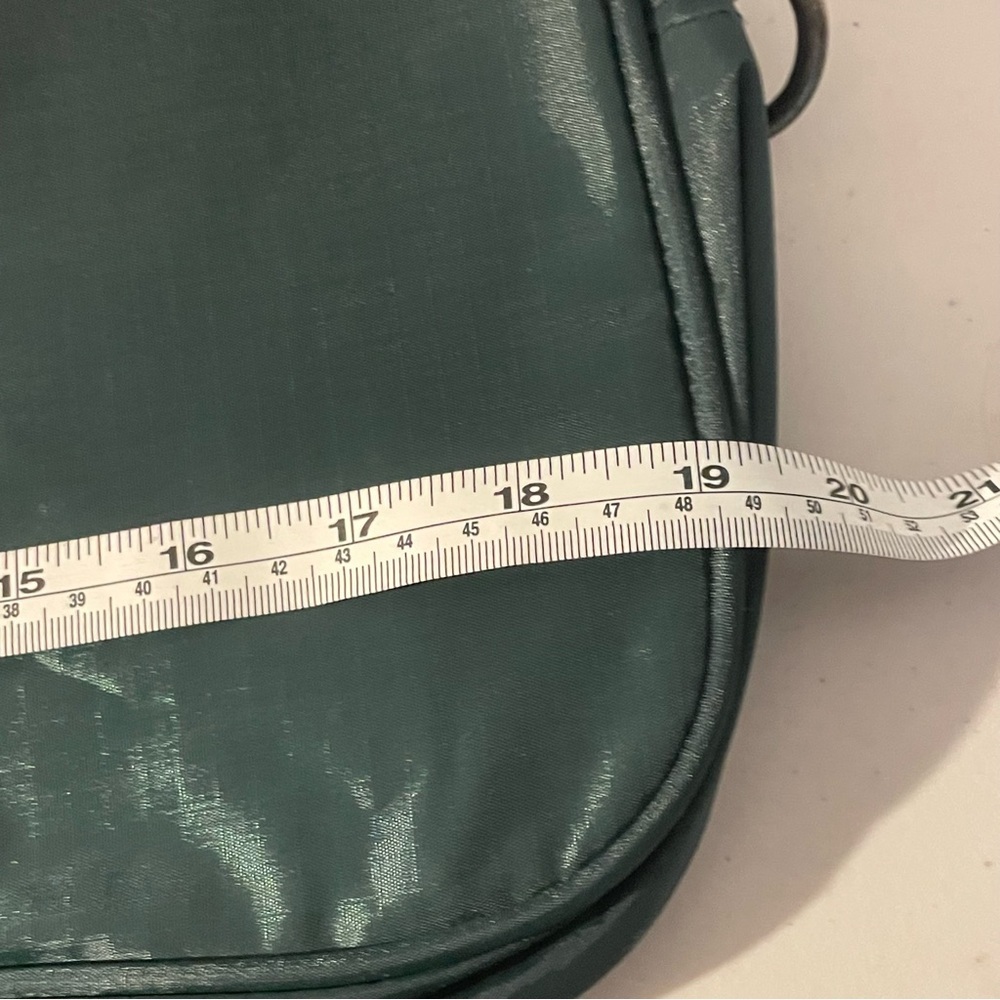 Vintage Eddie Bauer Green Garment Bag with Brown Trim - Picture 11 of 15